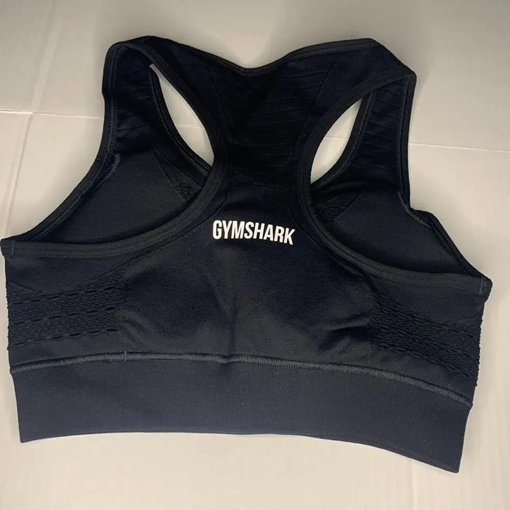 GYMSHARK Energy Seamless Sports Bra. Small.‎ Black.